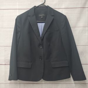 Talbots Black Blazer Size 12 Short Jacket Stretch Lined Women’s